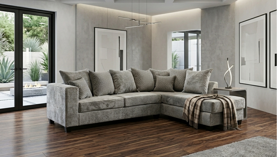 110 – Hudson Gray Sectional – Texas Furniture Clearance